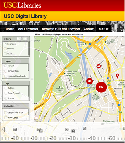USC Digital Library Interactive Wireframe